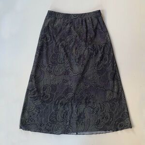 Dark Green Coquette Floral Skirt *SOLD*